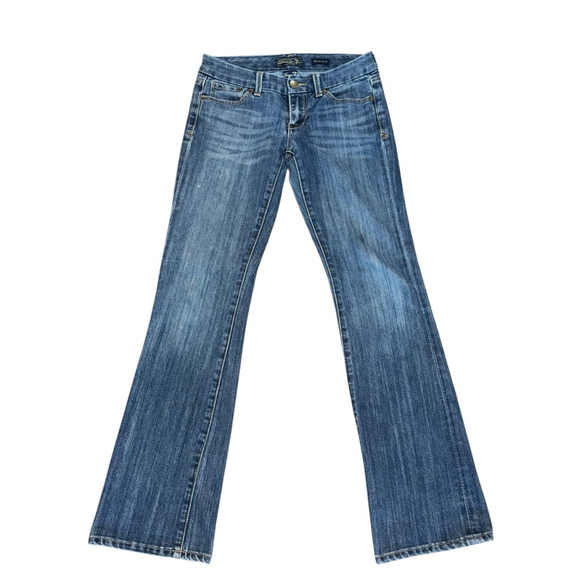 Seven 7 All of Man Kind Boot Cut Jeans Size 27x32 Blue Denim Flare - Picture 1 of 7